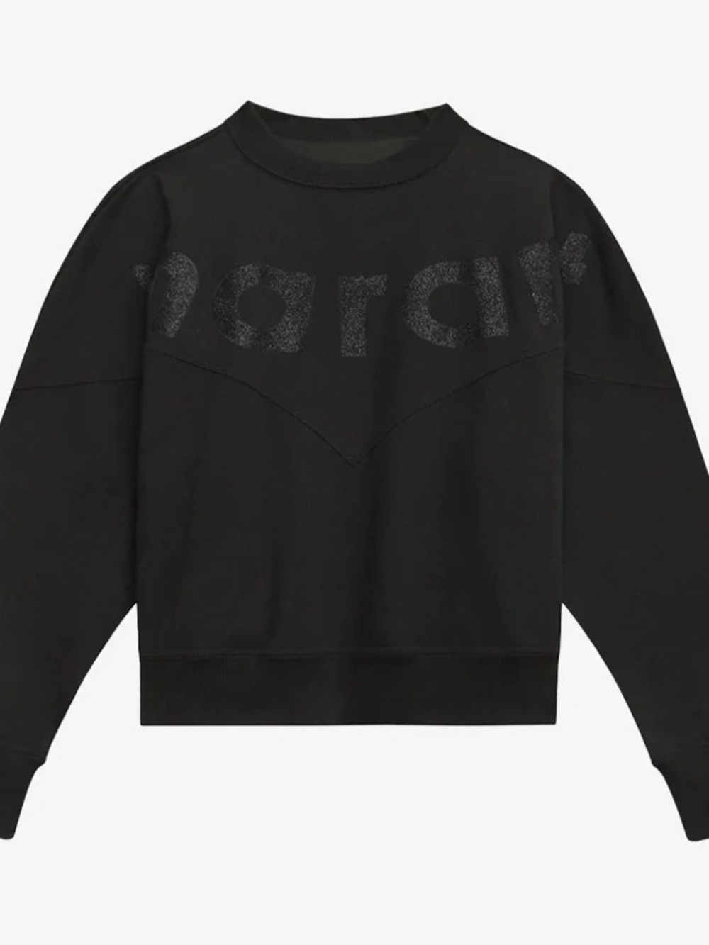 Isabel Marant HOUSTON SWEATSHIRT Black Crewneck Logo Sweatshirt